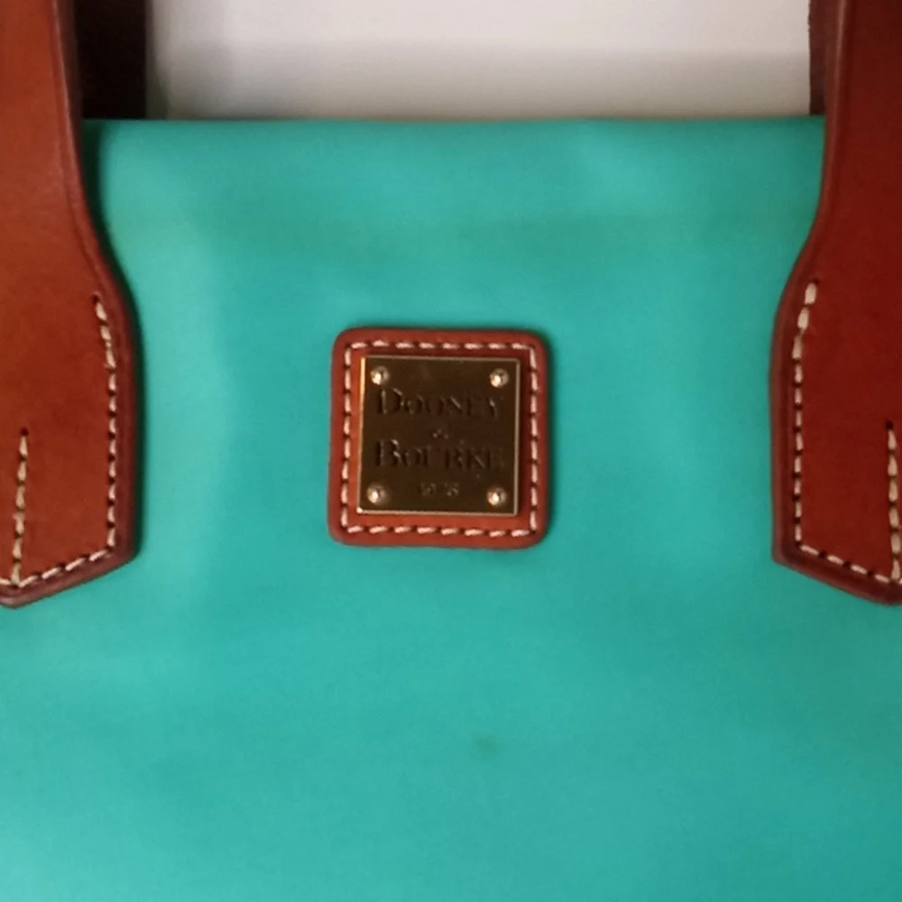 Dooney & Bourke Teal Nylon Windham Cleo Letter Carrier crossbody - Picture 7 of 16